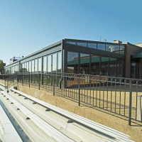 Expansive solarium at World Wide Tech Soccer Park